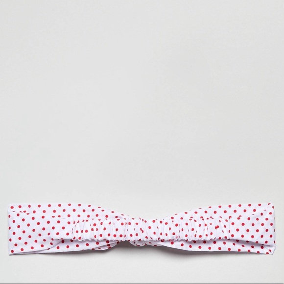 NWOT Polka Dot Bow Headband - Picture 3 of 3